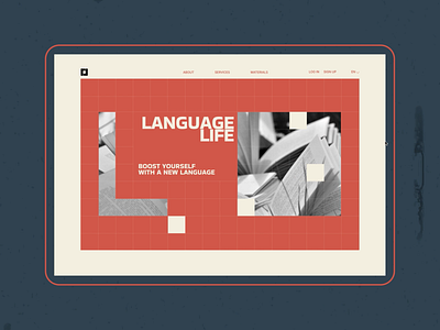 Language Life. Animation for lendingpage animation ui ux