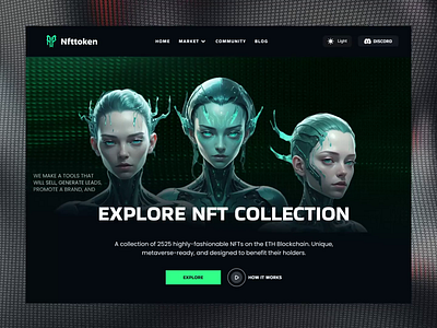 Nfttoken. Selling platform animation business clean crypto design figma graphic design icon illustration interface landing logo motion motion graphics nft token ui ux web