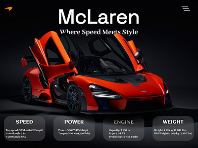 McLaren animation design figma graphic design ui uiux ux web design web development