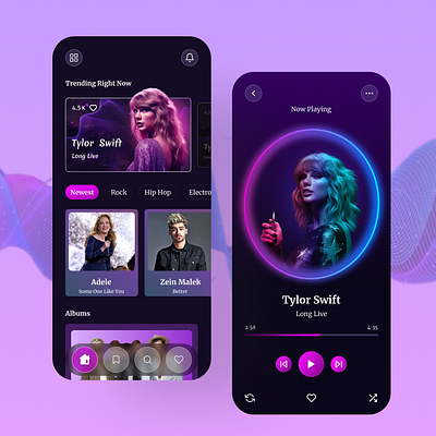 Music Player App graphic design ui