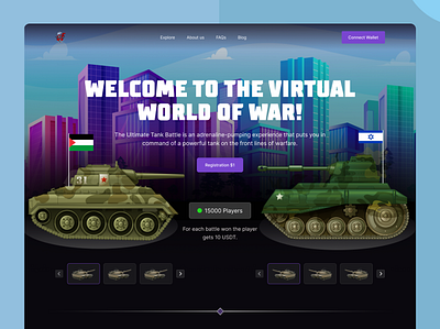 Virtual World War Gaming website game gaming app gaming design gaming landig page gaming page gaming platform gaming website metaverse website virtual gaming website vr website word war gaming web