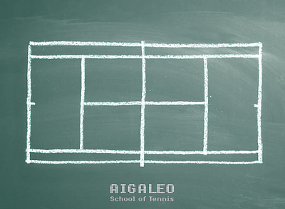 "Aigaleo tennis school" mark, 2013 mark tennis school visual identity