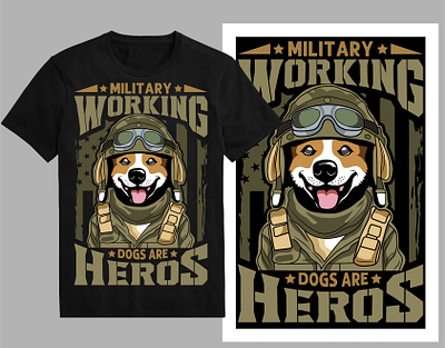 Military working dogs are heros t-shirt design cartoon dog christmas dog t shirt cute dog cute puppy dog drawing dog house dog illustration dog lover dog poster dog quotes dog t shirt dog typography military dog pug dog puppy shirt t shirt design tee trendy t shirt tshirt