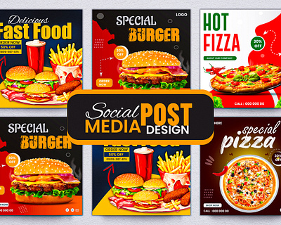 Social media post design banner design design food food poster graphic design poster design social media post