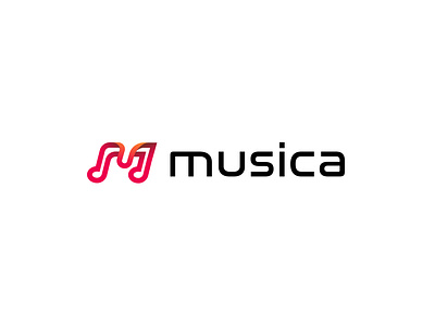 musica logo, m letter logo design audio player brand identity branding colorful icon logo logo design logodesign m m letter m logo minimalist modern logo music