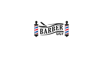 Barber Gigy Logo barber logo barbershop barnershop logo design krish krish langadiya langadiya logo logo design