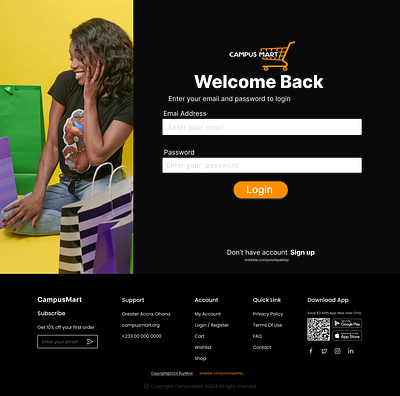 Campusmart E-commerce Login branding e commerce marketing ui web design