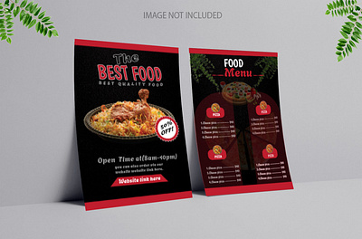 food flyer branding design fast food food flyer graphic design illustration menu menu card restaurant typography vector