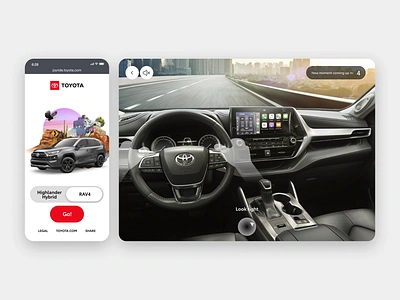 Toyota Joy Ride 360 video interactive video pinterest ux