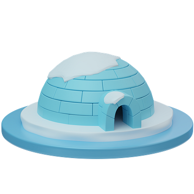 Polar Paradise 3d icon 3d illustration 3digloo 3dmodel architecture blender cold digitalart eskimo frozen ice ice castle igloo lowpoly peaceful place polar snow winter winter icon winterwonderland