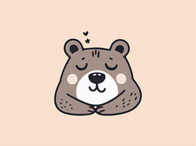 Lazy bear graphic design logo