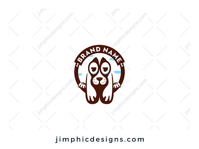 Basset Hound Logo branding design dog graphic design logo logo design pet vector