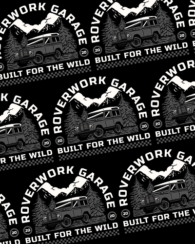 Bundle Package Design for Roverwork Garage branding design graphic design illustration logo mountain nature ui ux vector