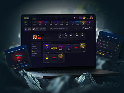 CS:GO 2 Сases - Profile casino counter strike cs go 2 cs:go csgo box csgo boxes csgo cases csgo design csgo skins gambling game design game interface game ui game ux gaming live casino open case opening cases slots web casino