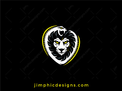 Snake And Lion Logo branding cobra design graphic design lion logo logo design snake vector