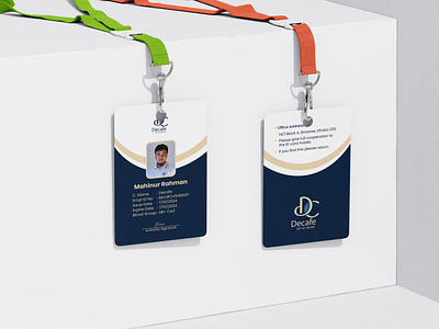 ID Card Design branding employ id graphic design id card id card mockup student id