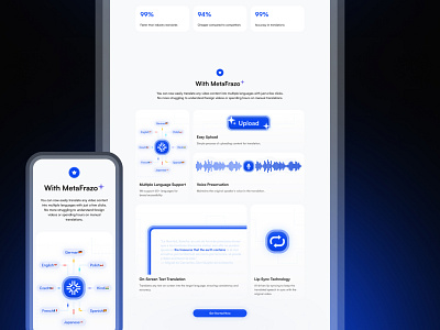 MetaFrazo Landing Page Redesign design landing page redesign ui uiux ux uxui web webdesign website