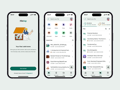 FileZap: Your Files' Safe Home advanced features app showcase best design dark mode design award file management file manager app ios app ios app design material design minimalist design mobile app design mobile app trends product design trending apps trendy design ui design ux inspiration uxinspiration