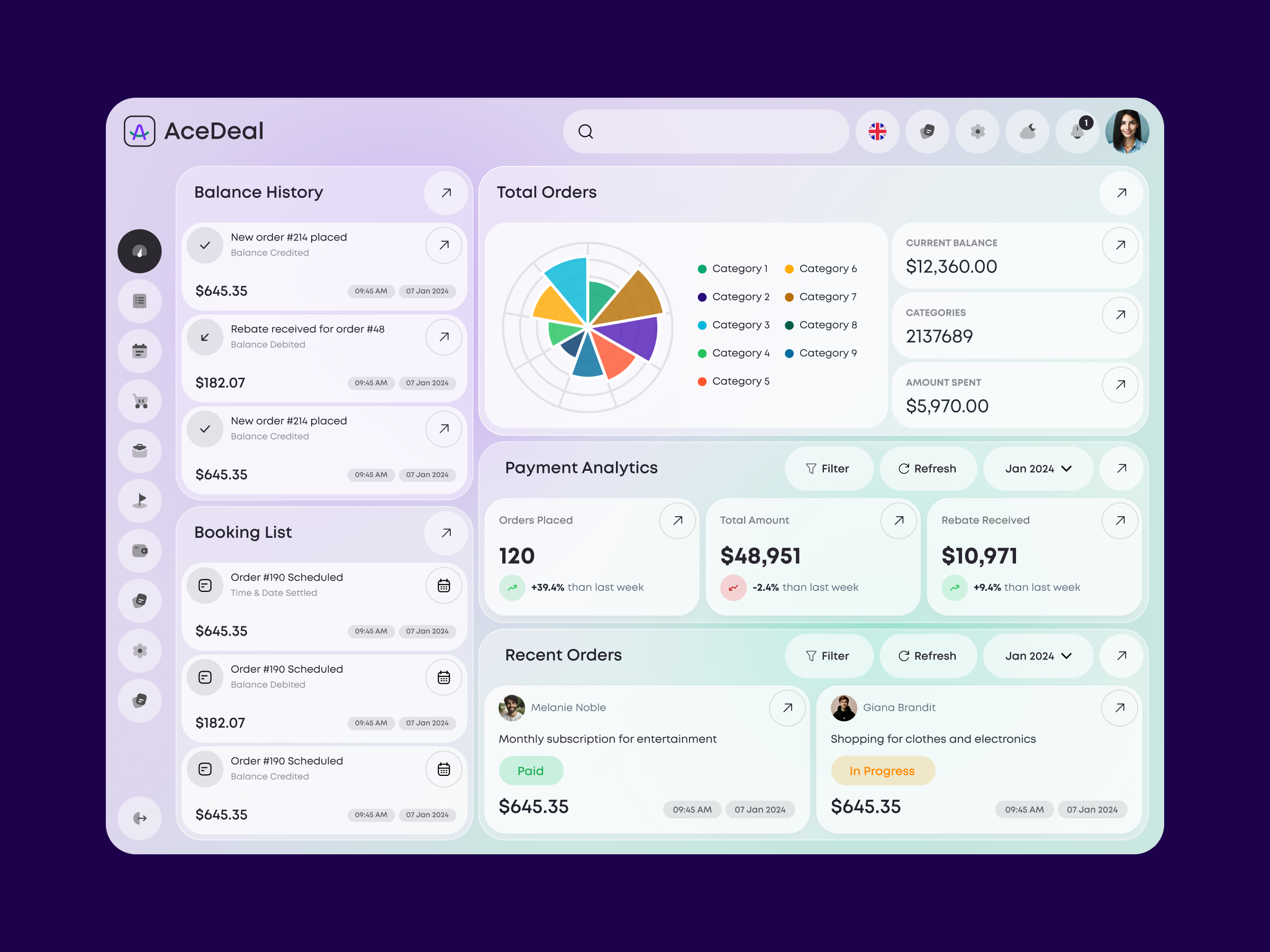 AceDeal- Order & Payment Management branding design figma figma design figma mockup figma prototype layout design order management payment management product product design software software design tools tools design ui web design website concept website design website template