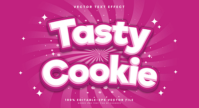 Tasty 3d editable text style Template creamy