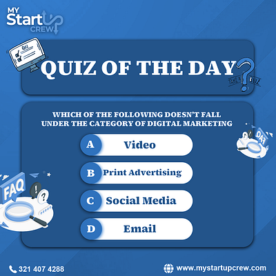 🎯 Quiz of the Day! 🎯 Test your digital marketing knowledge! branding design graphic design illustration logo quiz of the day social media typography ui ux vector web design