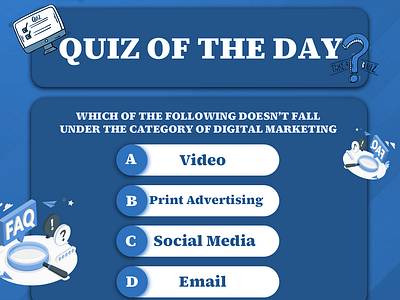 🎯 Quiz of the Day! 🎯 Test your digital marketing knowledge! branding design graphic design illustration logo quiz of the day social media typography ui ux vector web design