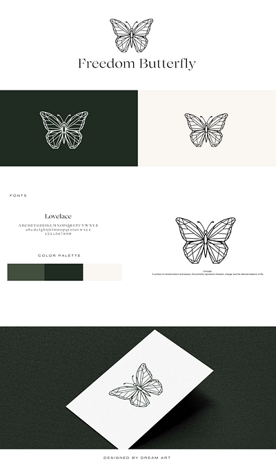 Freedom Butterfly branding graphic design logo