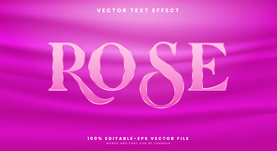 Rose 3d editable text style Template font