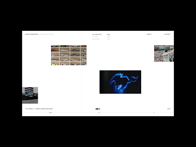 Angus Emmerson — Portfolio 24' cut design f1 grid layout minimalist motion portfolio slider webgl white