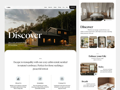 Cabin CMS Template agency branding business cms design illustration portfolio template ui webflow