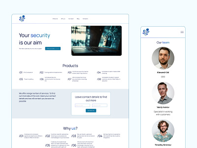 Landing page | Cybersecurity company concept cyber cybersecurity design landing landing page logo ui ux web webdesign