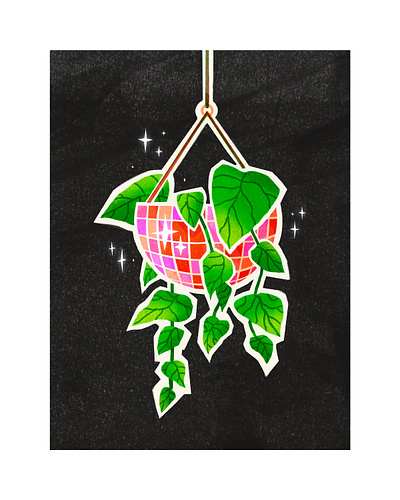 Disco Plant // digital illustration digital illustration drawing illustration