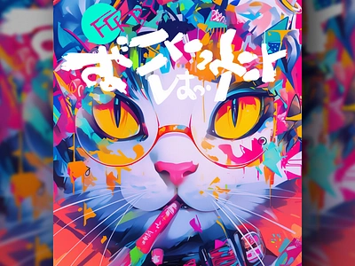 [FCK DGS 0107] ai branding cat daliy design illustration poster print