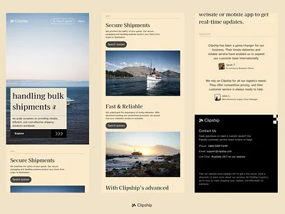 Clipship branding design graphic design illustration mobile design shipping typography ui