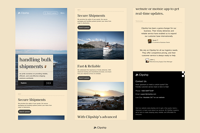 Clipship branding design graphic design illustration mobile design shipping typography ui