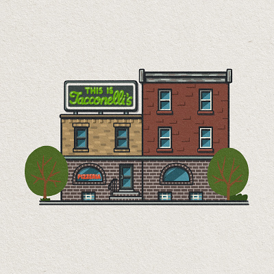 Philly Eats: Tacconelli's architecture drawing food foodie illustration mario philadelphia philly pizza pizzeria port richmond restaurant zucca