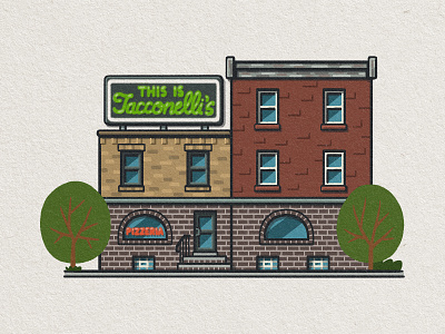 Philly Eats: Tacconelli's architecture drawing food foodie illustration mario philadelphia philly pizza pizzeria port richmond restaurant zucca