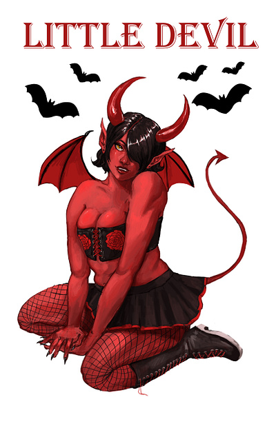 Little Devil Design character design digital illustration digital painting pinup