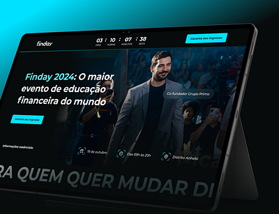 Finday 2024: Redesign branding dark event graphic design landingpage ui user experience ux