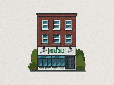 Philly Eats: Middle Child 2d architecture breakfast brunch building drawing food foodie illustration lunch mario middlechild philadelphia philly restaurant whimsical zucca