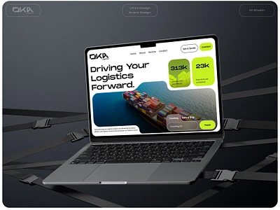 Oka Logistics - Website branding casestudy logistics typography ui ux website