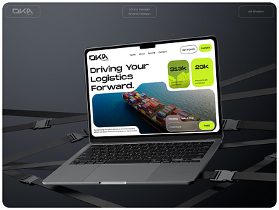 Oka Logistics - Website branding casestudy logistics typography ui ux website