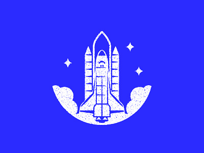 Blastoff design illustration rocket space texture vector