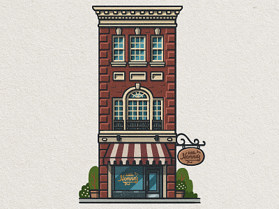 Philly Eats: Little Nonna's 2d architecture building center city drawing food foodie illustration italian little nonnas mario philadelphia philly restaurant whimsical zucca