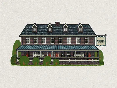 Philly Eats: Ground Provisions 2d architecture cute drawing farmhouse ground provisions illustration mario philadelphia philly restaurant vegan vegetarian west chester whimsical zucca