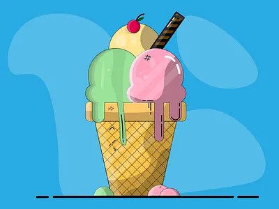 Ice Cream illustration design graphic design illustration