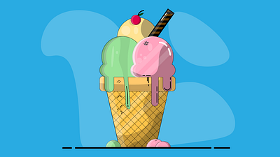 Ice Cream illustration design graphic design illustration