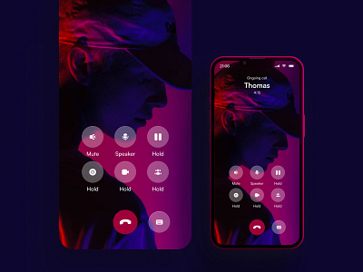 Ongoing call screen design app app design application design graphic design ui ui design