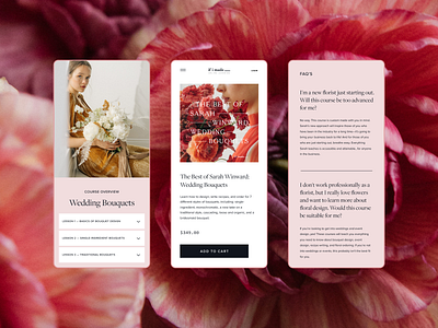 If I Made x Sarah Winward: Mobile Website Design art direction branding design floral design florist logo flowers graphic design layout logo minimal web design mobile mobile web design online course online course website pink typography web web design website website design