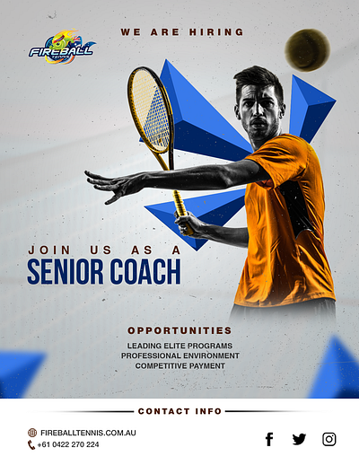 Creative Tennis Poster Design branding graphic design social media post tennis tennis poster tennis poster design